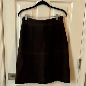 Vintage Y2K Dark Brown Suede Women's Skirt sz 10